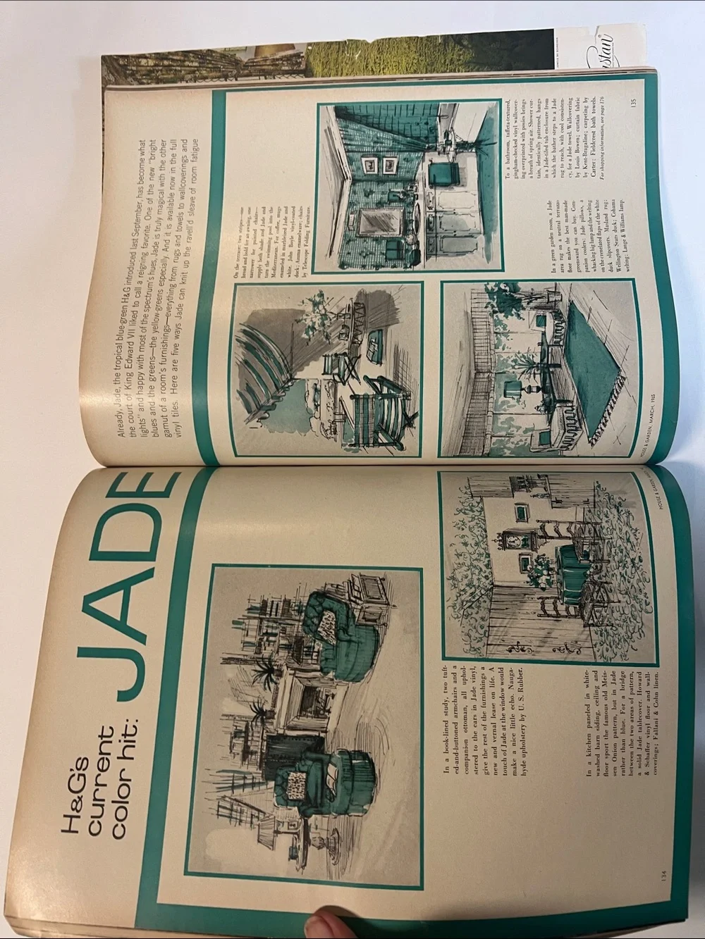 1965 Vintage  House & Garden Magazine decorating March 1965